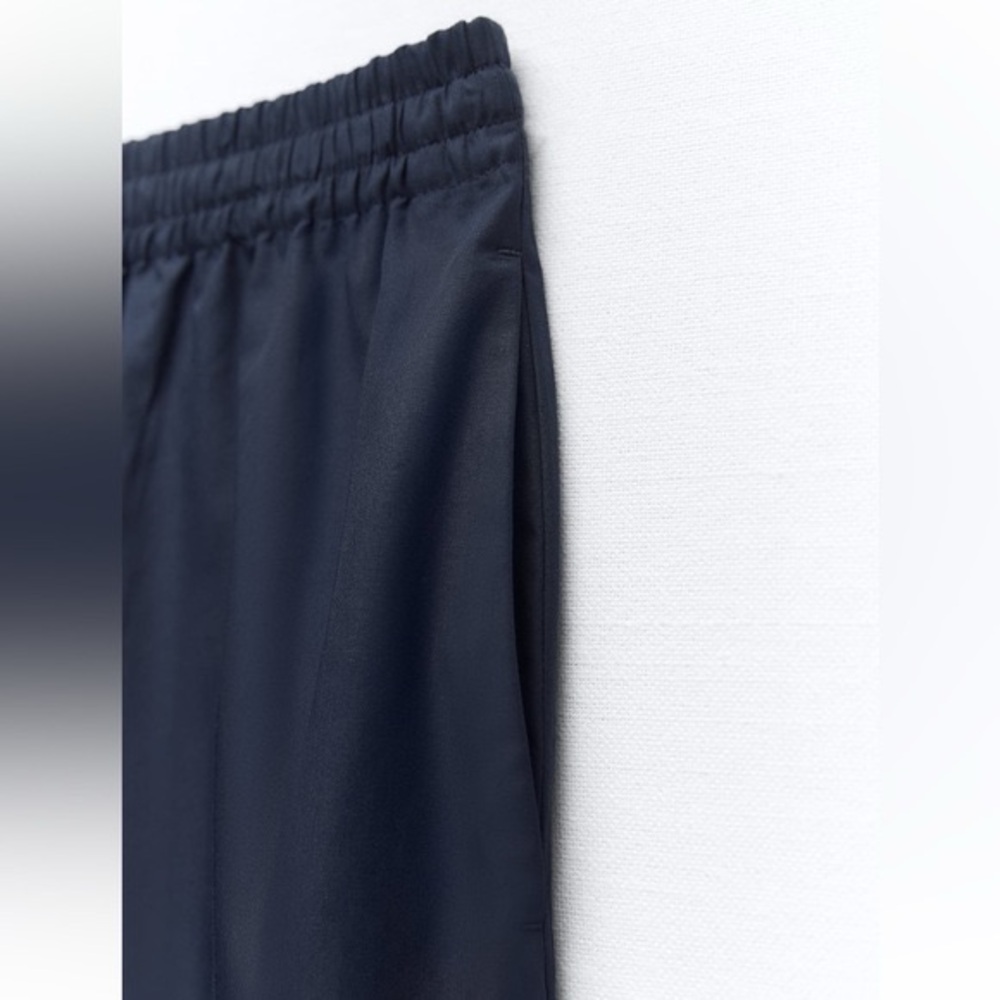 WIDE LEG POPLIN PANTS - Picture 6 of 8